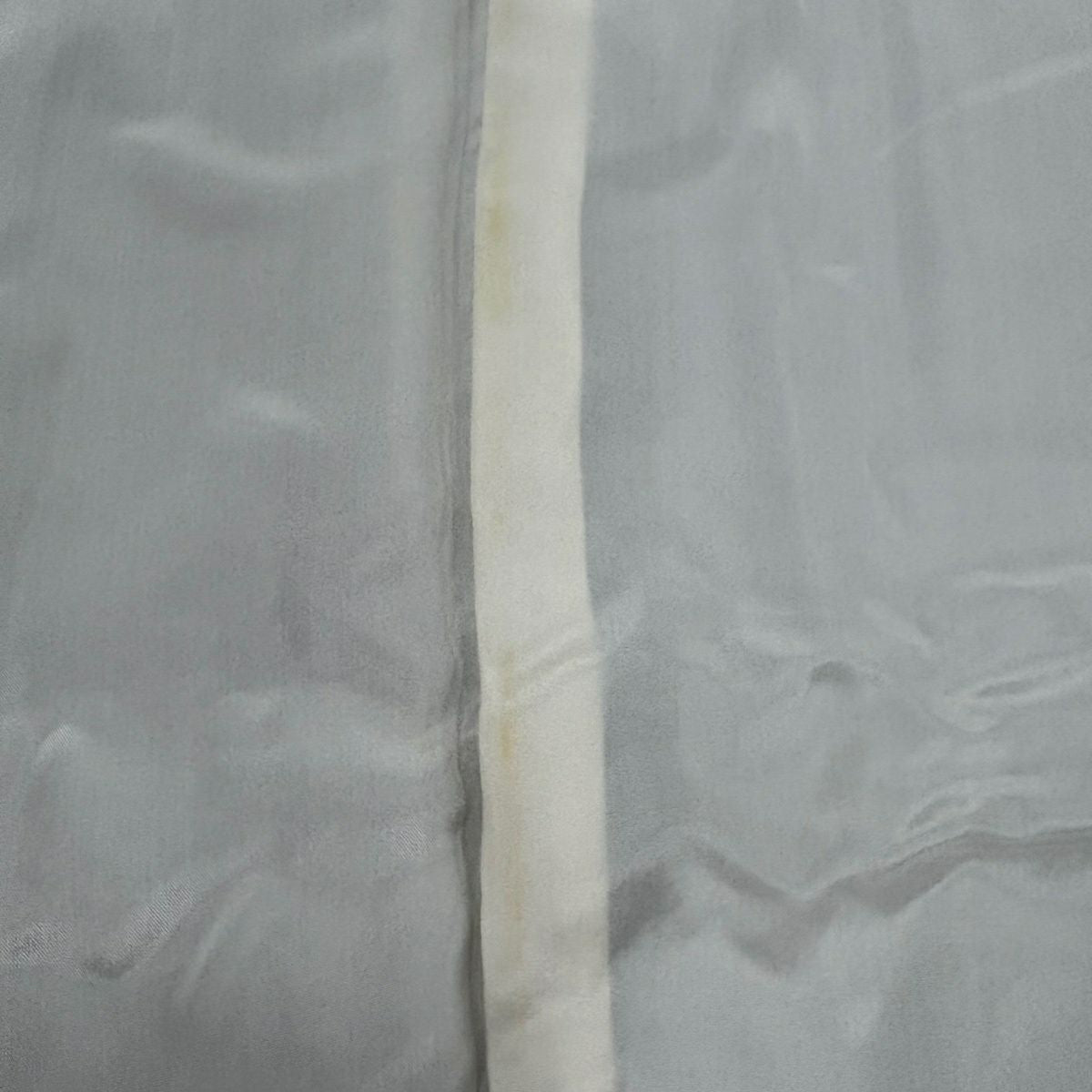 付下 身長154.5cm 袖長63cm S 雙層 落款 華紋 刺繡 金銀彩 青灰 純蠶絲 名品級