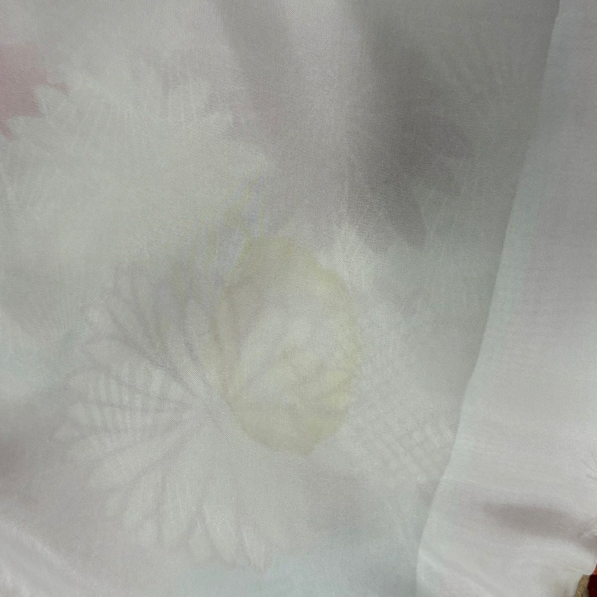 振袖禮服 身長159.5cm 袖長64cm M 雙層 菊花 雲紋 金絲 金通し 橙色 純蠶絲 秀品級