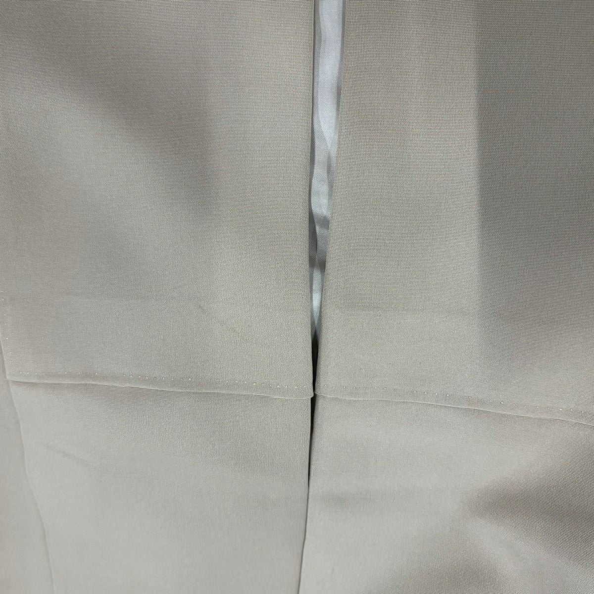 色留袖禮服 身長154cm 袖長64.5cm M 雙層 尾長鳥 華紋 金絲 金銀彩 米色 純蠶絲 秀品級 一個紋