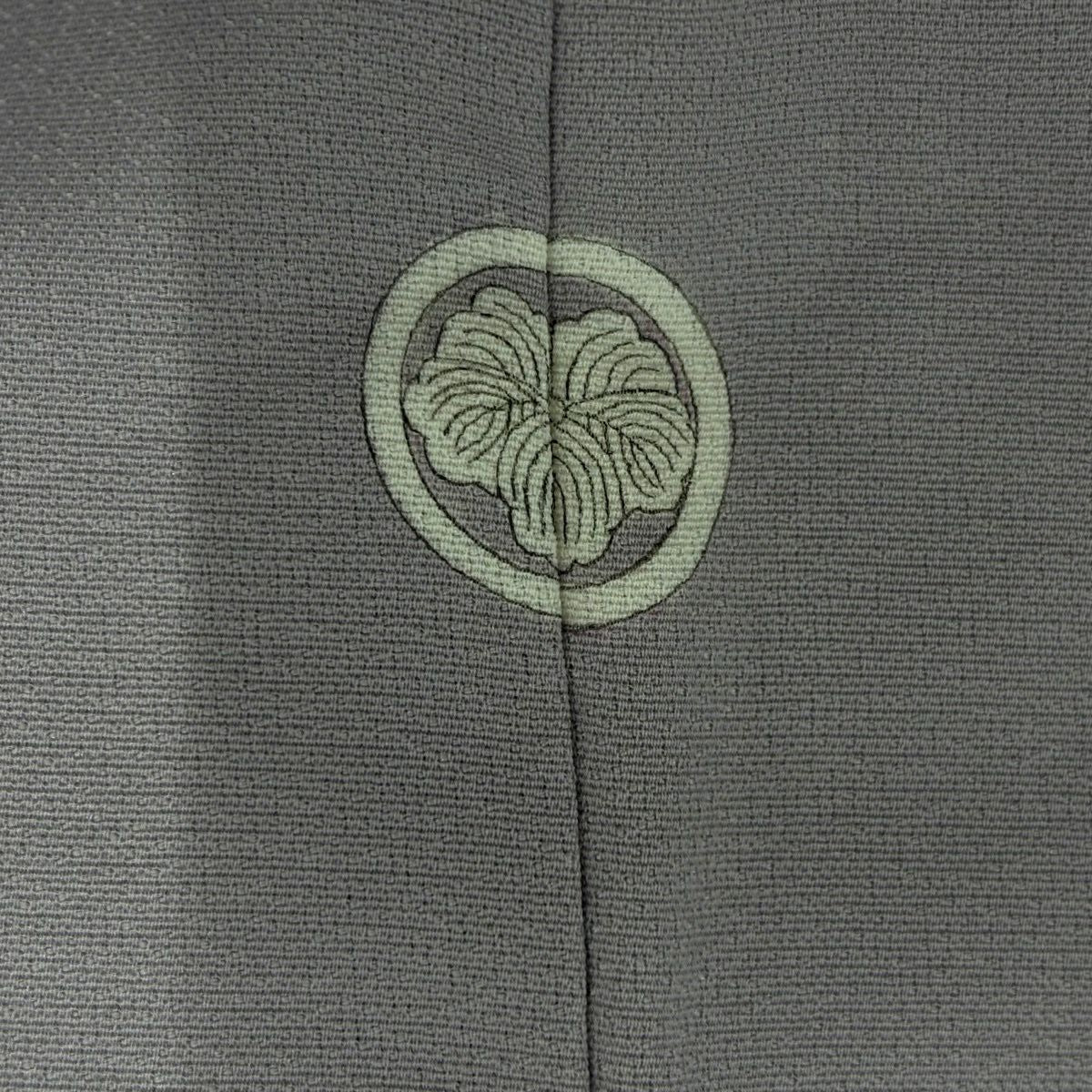 留袖禮服禮服 身長157cm 袖長65cm M 雙層 水邊的風景 金絲 灰紫 純蠶絲 優品級 一個紋