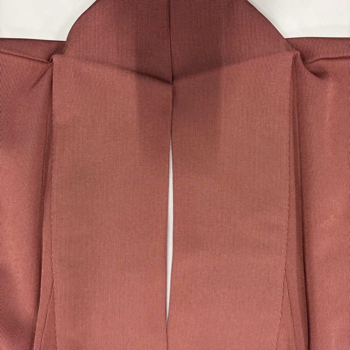 【美品】 江戶小紋 身長153cm 袖長63cm S 雙層 萬筋 小豆 純蠶絲 優品級
