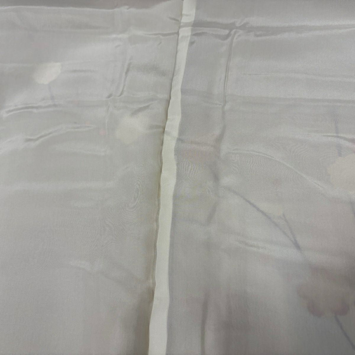 【美品】訪問服 身長159cm 袖長65cm M 雙層 菊花 松樹 辨染 米色 純蠶絲 優品級