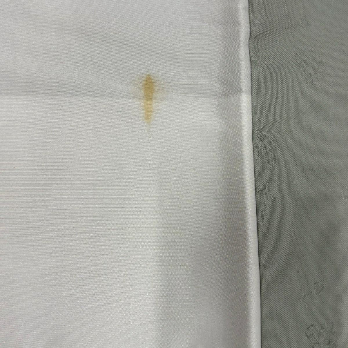 付下 身長161.5cm 袖長65.5cm M 雙層 葉色紙 灰綠 純蠶絲 秀品級
