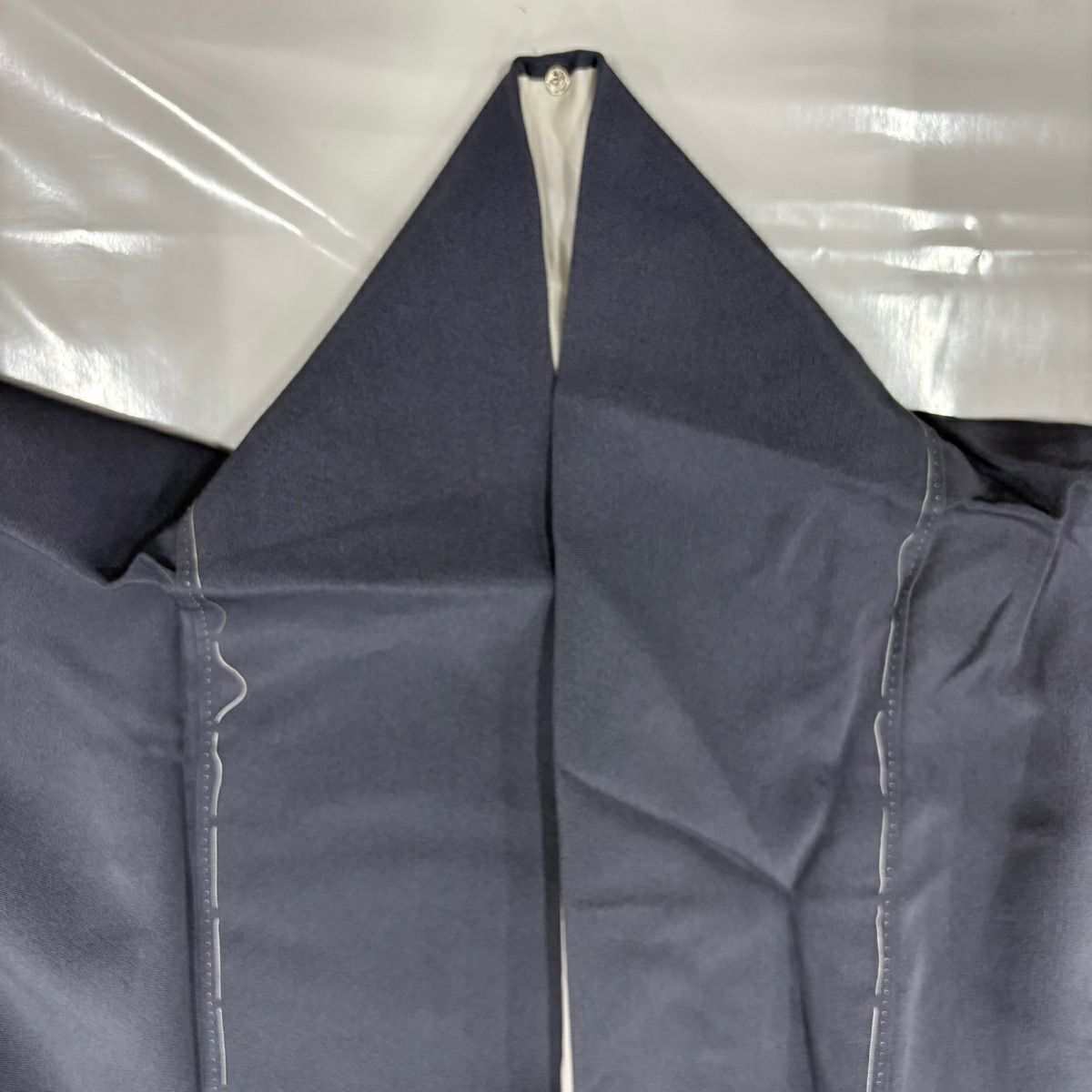 色留袖禮服 身長167cm 袖長68.5cm L 雙層 十日町友禪 村松樹龍介 落款あり 連獅子 松樹 青灰 純蠶絲 名品級 一つ紋