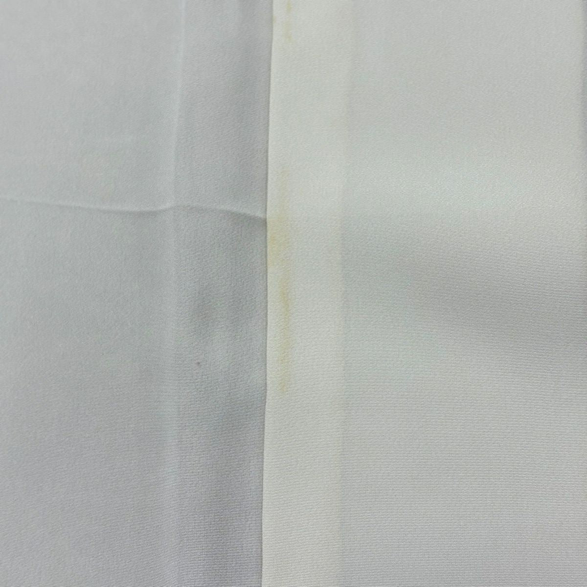 【美品】 小紋 身長154.5cm 袖長61.5cm S 雙層 草花紋紋 松樹葉 絞織 灰綠 純蠶絲 優品級