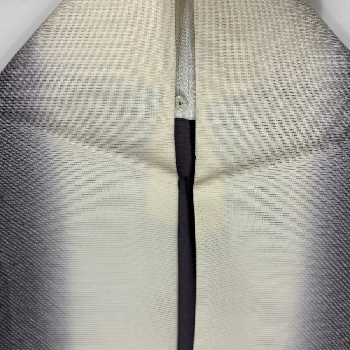 【美品】 小紋 身長150cm 袖長63cm S 薄物 絽 斜條紋 漸層 灰色 純蠶絲 優品級