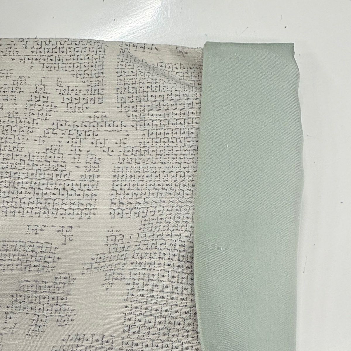 【美品】 紬織 身長160cm 袖長66.5cm M 雙層 竹子 龜甲絣 灰 純蠶絲 秀品級
