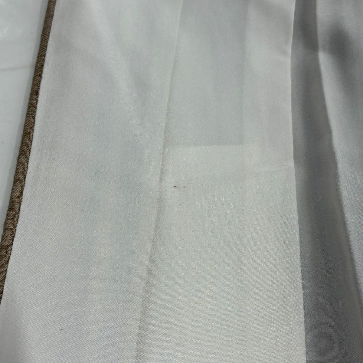 【美品】 紬織 身長159cm 袖長62.5cm S 雙層 蕨織 山彩紬織 證書齊全 條紋 淺茶 純蠶絲 名品級