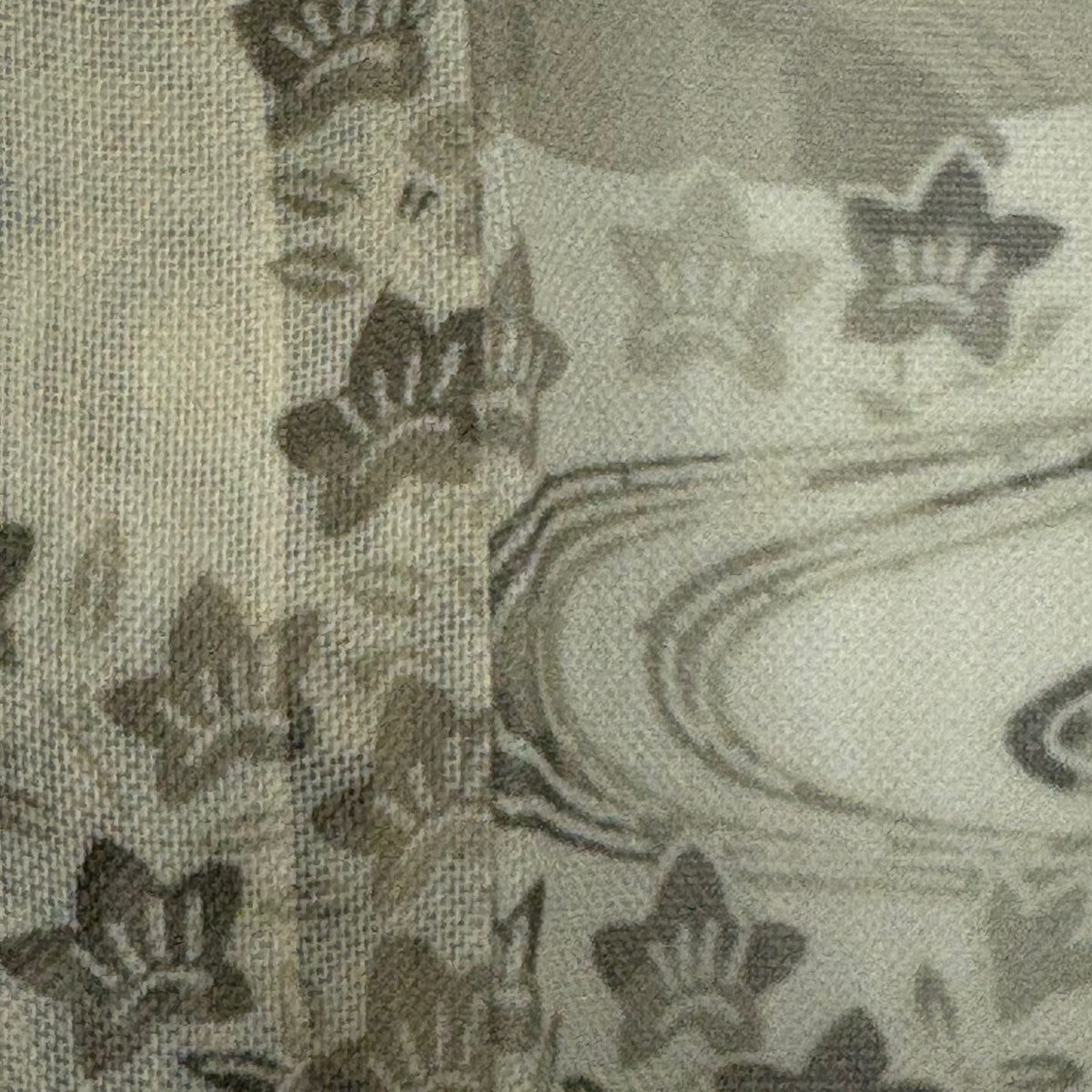 【美品】訪問服 身長160.5cm 袖長65.5cm M 薄物 夏紬織 落款あり 松樹竹子梅花 家屋 米色 純蠶絲 名品級