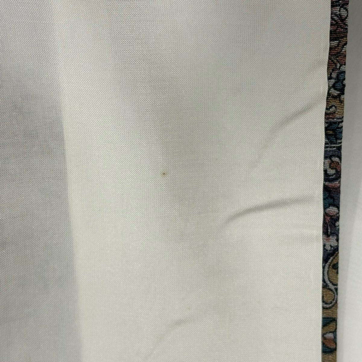 【美品】 小紋 身長163.5cm 袖長65.5cm M 單層 華紋 草花紋紋 灰紫 純蠶絲 優品級