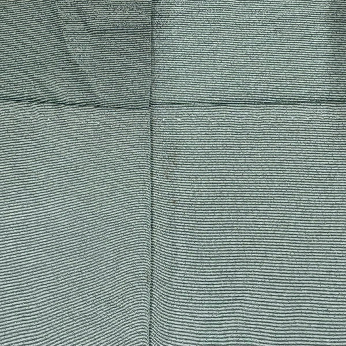 訪問服 身長158cm 袖長64cm M 雙層 扇子 雲紋 金絲 金銀彩 淺綠 純蠶絲 名品級
