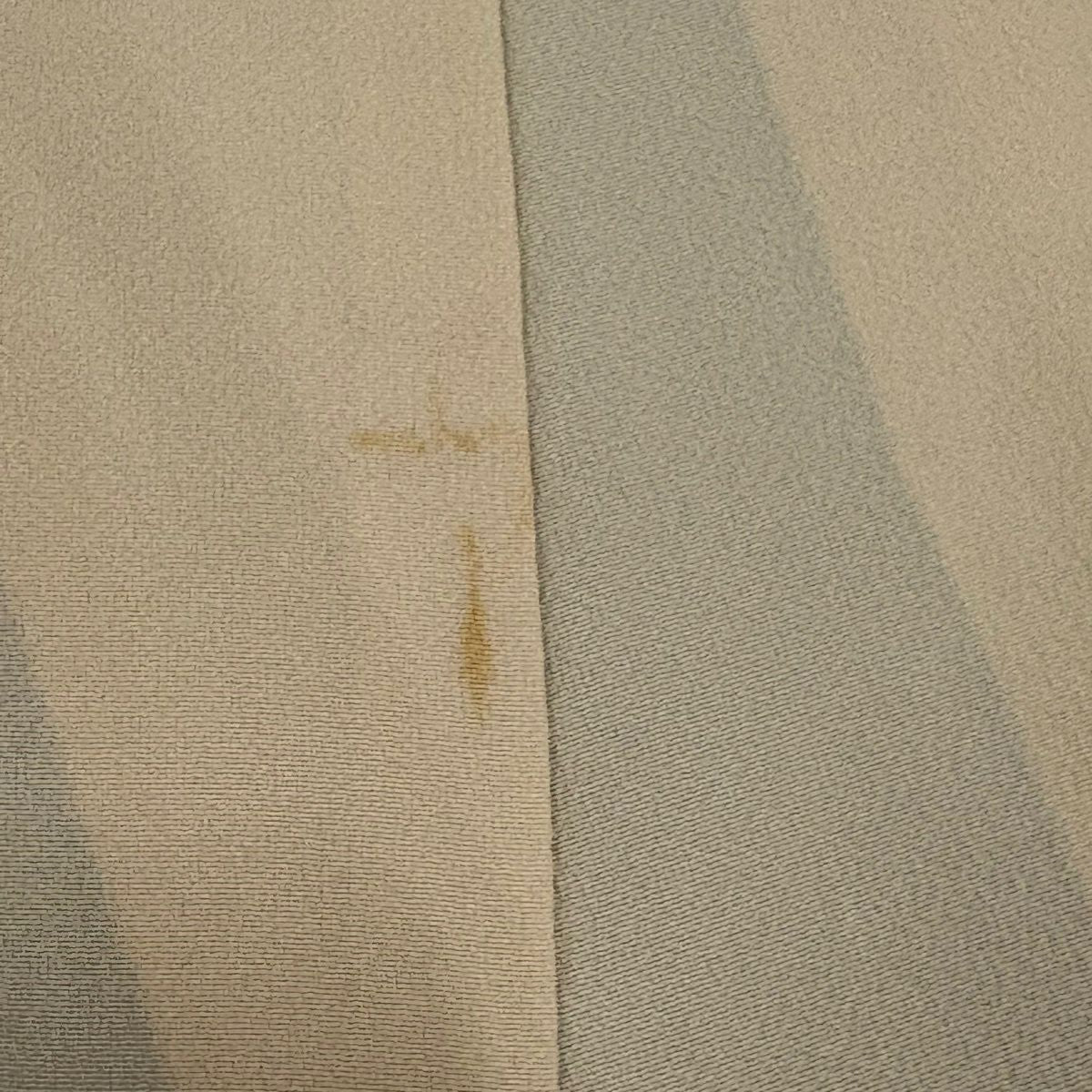 訪問服 身長154.5cm 袖長62.5cm S 雙層 向鳥 草花紋紋 金銀彩 刺繡 米色 純蠶絲 優品級