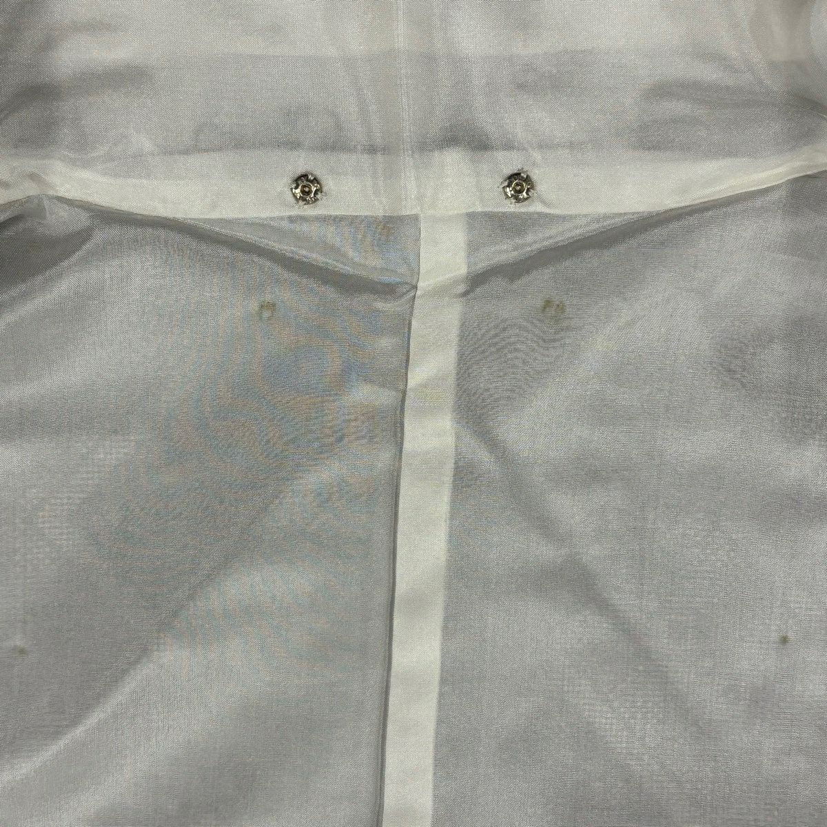 紬織 身長153cm 袖長63.5cm S 雙層 菱形 幾何學 灰茶 純蠶絲 名品級