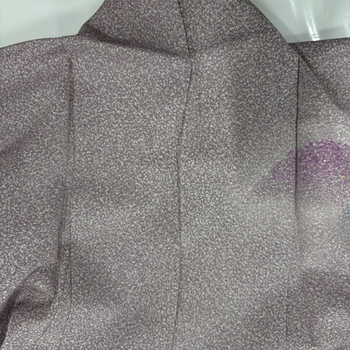 【美品】訪問服 身長167cm 袖長66.5cm M 雙層 山並 金銀彩 漸層 紫 純蠶絲 優品級