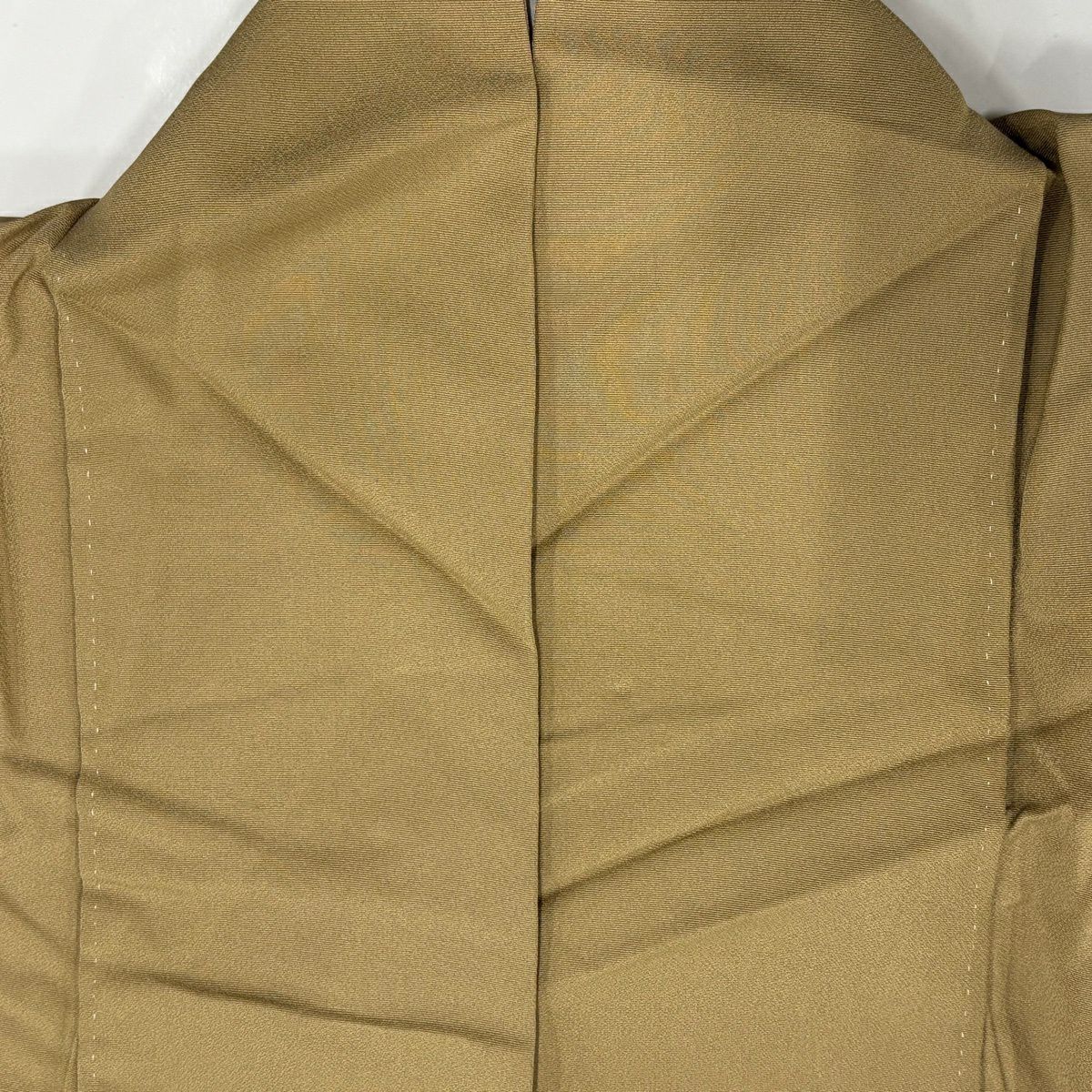 留袖禮服禮服 身長165cm 袖長67cm M 雙層 菊花花 熨斗紋 金絲 金銀彩 淺茶 純蠶絲 優品級
