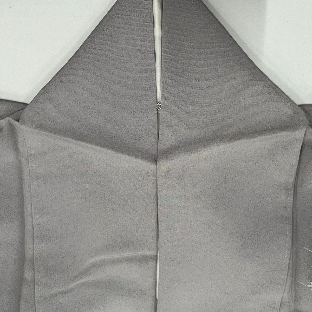 訪問服 身長158cm 袖長63cm S 雙層 菊花 霞 金彩裝飾 漸層 灰 純蠶絲 秀品級 一つ紋