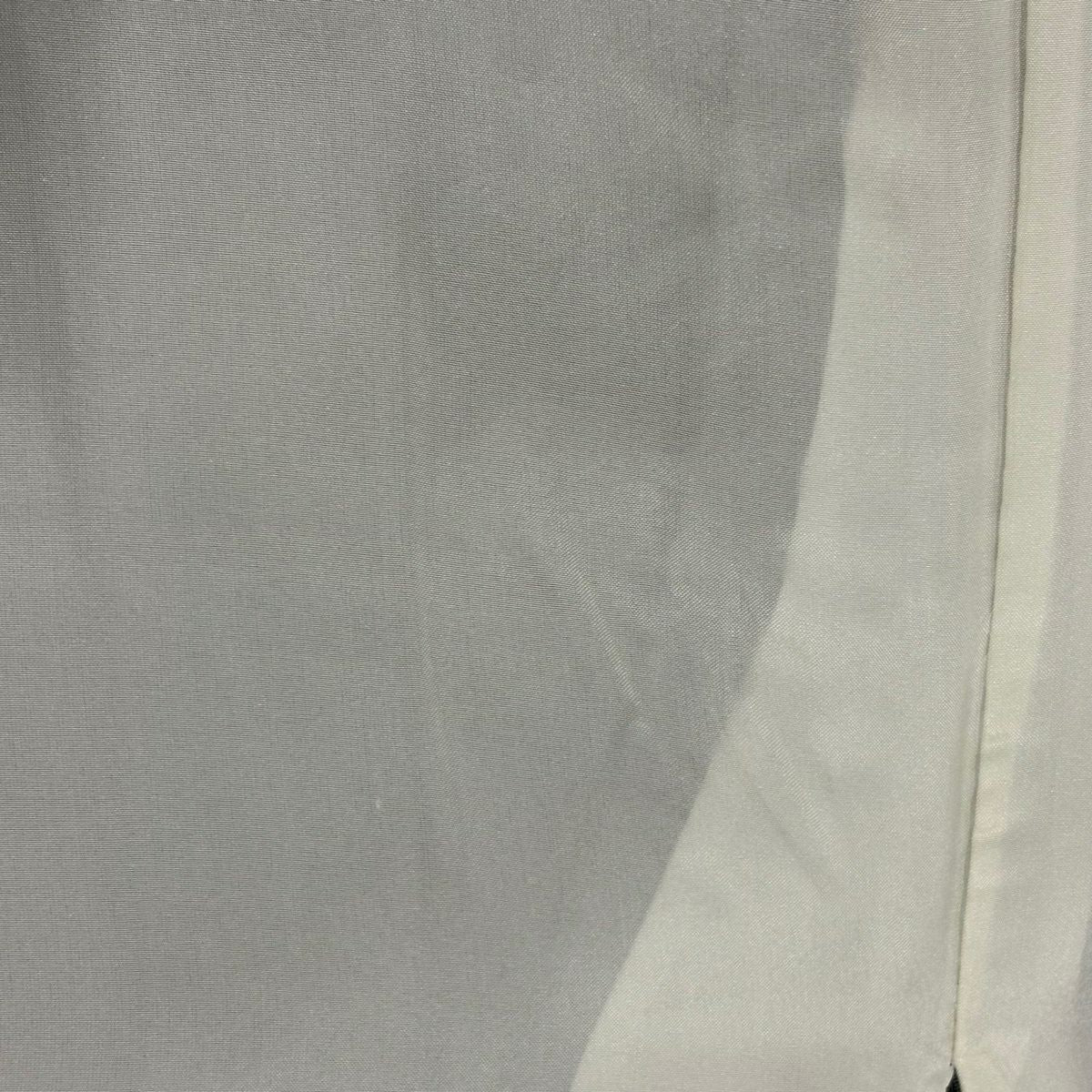 付下 身長165cm 袖長67cm M 雙層 草花紋紋 立涌刺繡 金銀彩 灰色 純蠶絲 秀品級