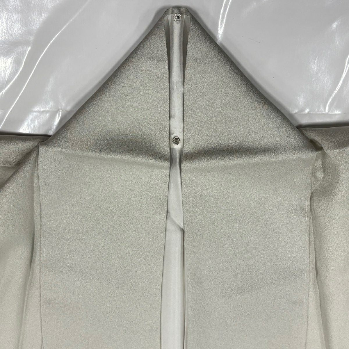 【美品】 付下 身長159.5cm 袖長62cm S 雙層 貓頭鷹 裾暈染 灰綠 純蠶絲 名品級