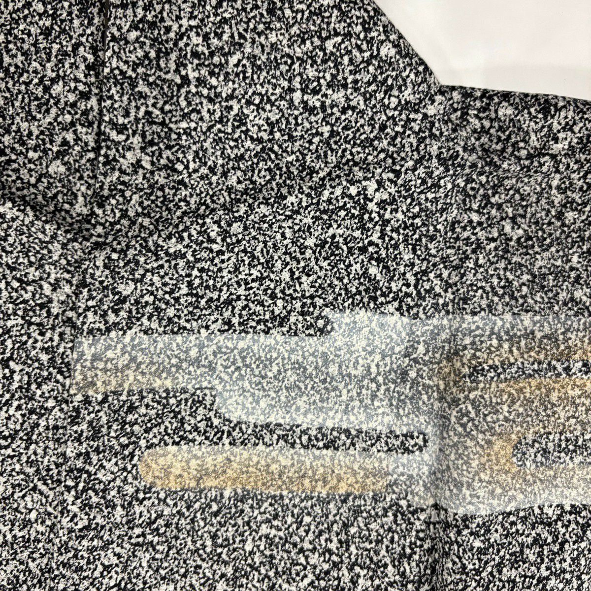 【美品】訪問服 身長158cm 袖長67cm M 雙層 文箱 波 金銀彩 漸層 黑灰 純蠶絲 優品級
