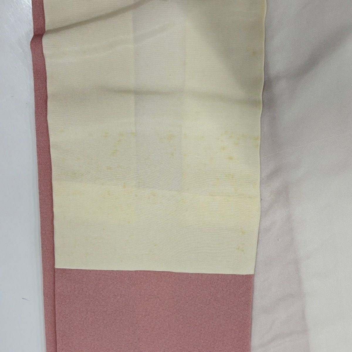 訪問服 身長172.5cm 袖長66cm M 雙層 落款有 枝花 草花紋紋 漸變 粉紅色 純蠶絲 優品級