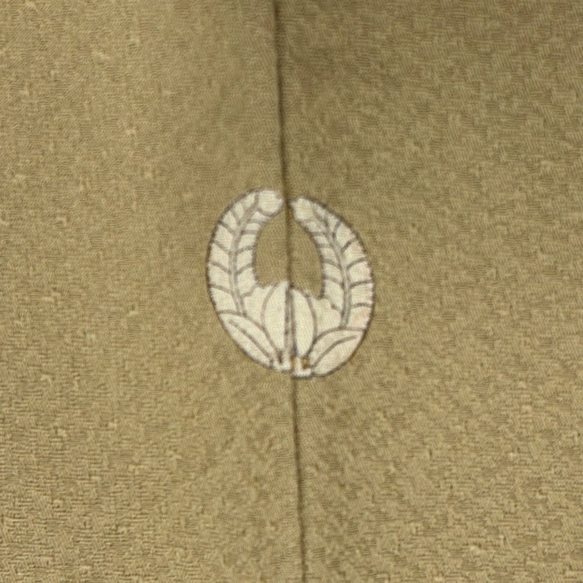 付下 身長164cm 袖長67cm M 雙層 花筏 刺繡 金線 灰綠 純蠶絲 秀品級 一個紋