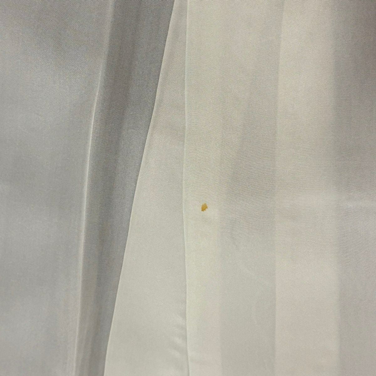 付下 身長161.5cm 袖長66cm M 雙層 落款 華紋 草花紋紋 青綠 純蠶絲 秀品級 一つ紋