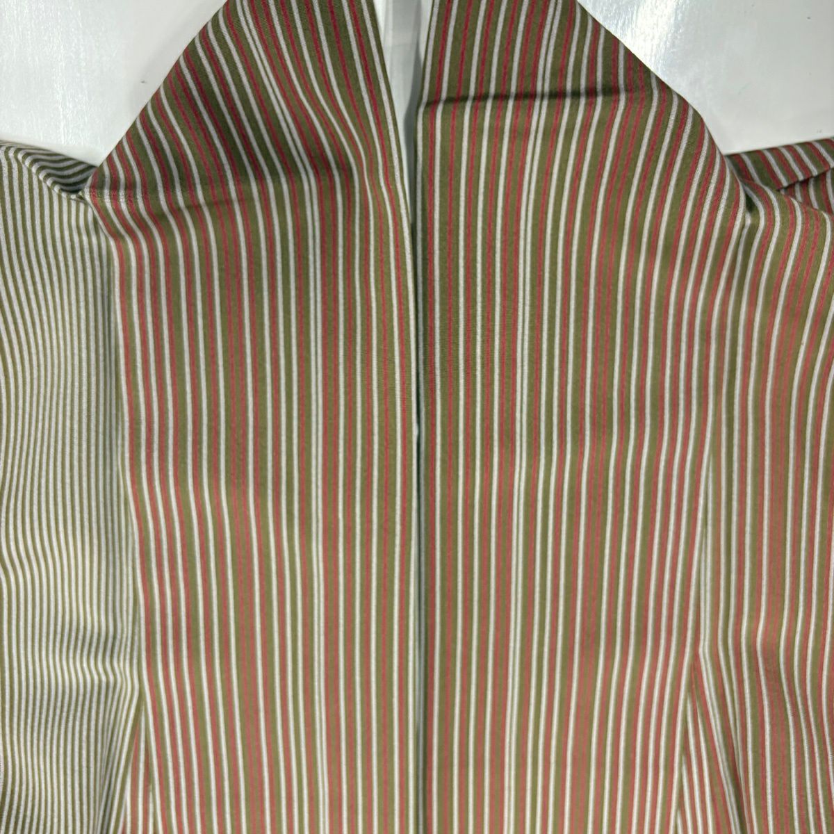 【美品】 小紋 身長164.5cm 袖長65cm M 雙層 縞 灰茶 純蠶絲 秀品級