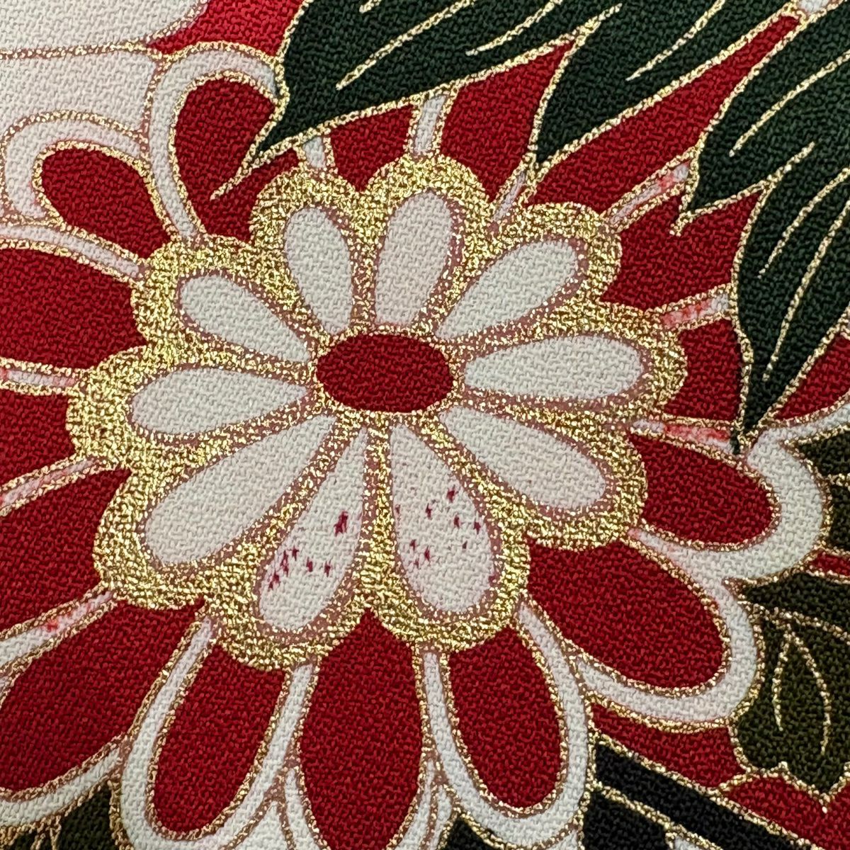 【美品】振袖禮服 身長159cm 袖長63cm S 雙層 蝶 花車 金絲 金銀彩 紅 純蠶絲 秀品級