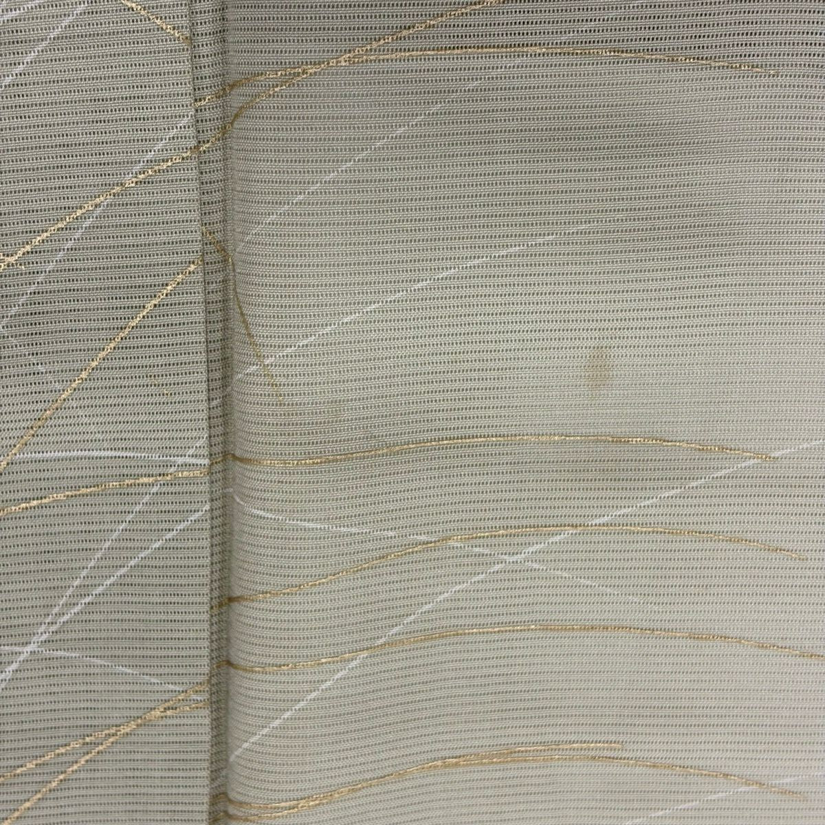 訪問服 身長170.5cm 袖長64cm M 薄物 絽 萩 芝 刺繡 金彩裝飾 灰 純蠶絲 優品級