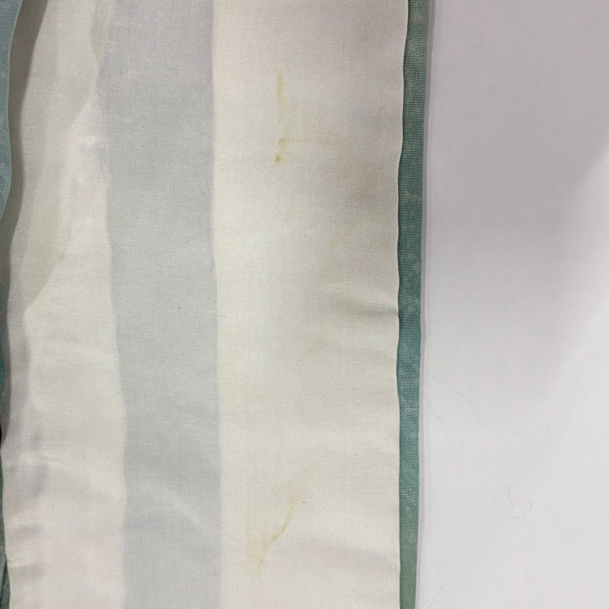 【美品】 小紋 身長151cm 袖長61cm S 單層 波 漸層 薄綠 純蠶絲 優品級