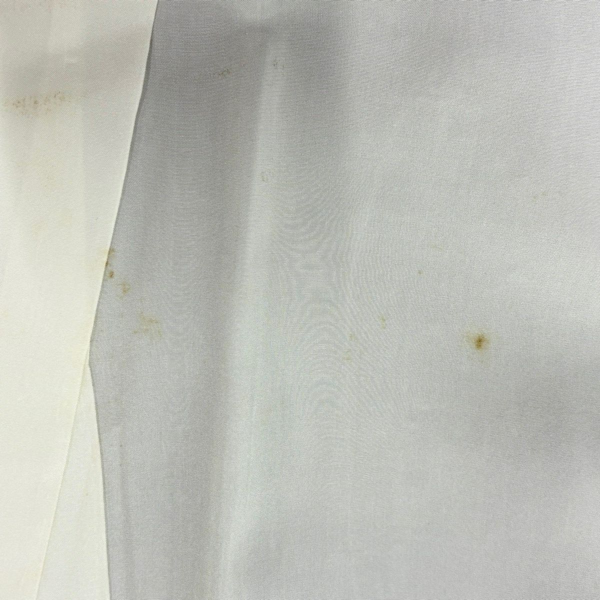 付下 身長160cm 袖長66.5cm M 雙層 紬織織 枝花 草花紋紋 刺繡 茶綠 純蠶絲 秀品級