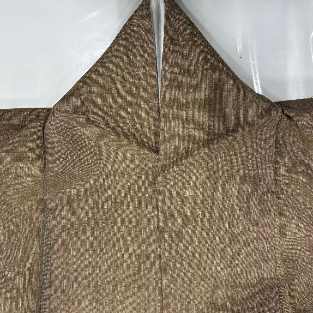 【美品】 紬織 身長151cm 袖長62.5cm S 雙層 漸層圖案 茶 純蠶絲 優品級