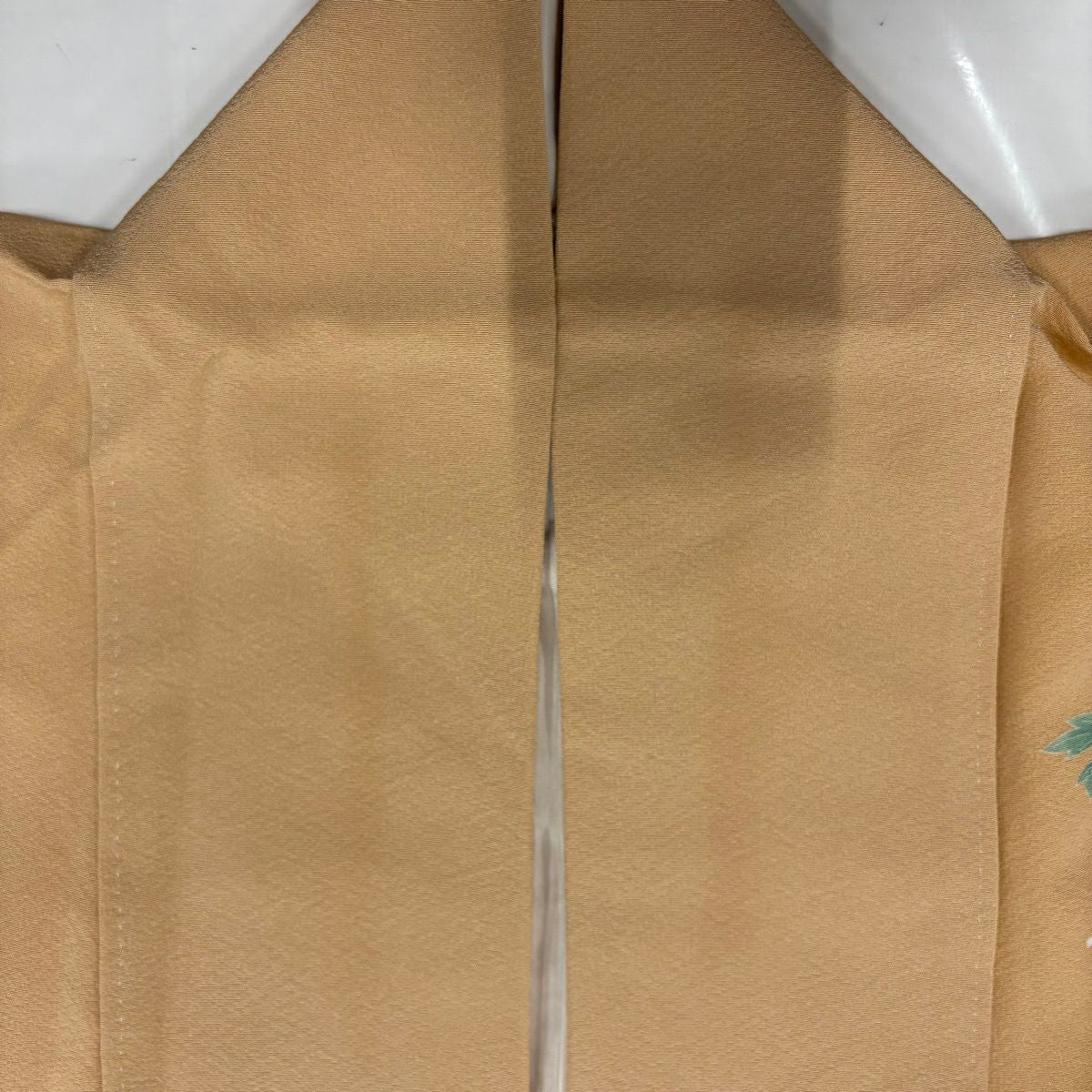 訪問服 身長160cm 袖長65cm M 雙層 牡丹 流水 漸層 淺橙色 純蠶絲 優品級