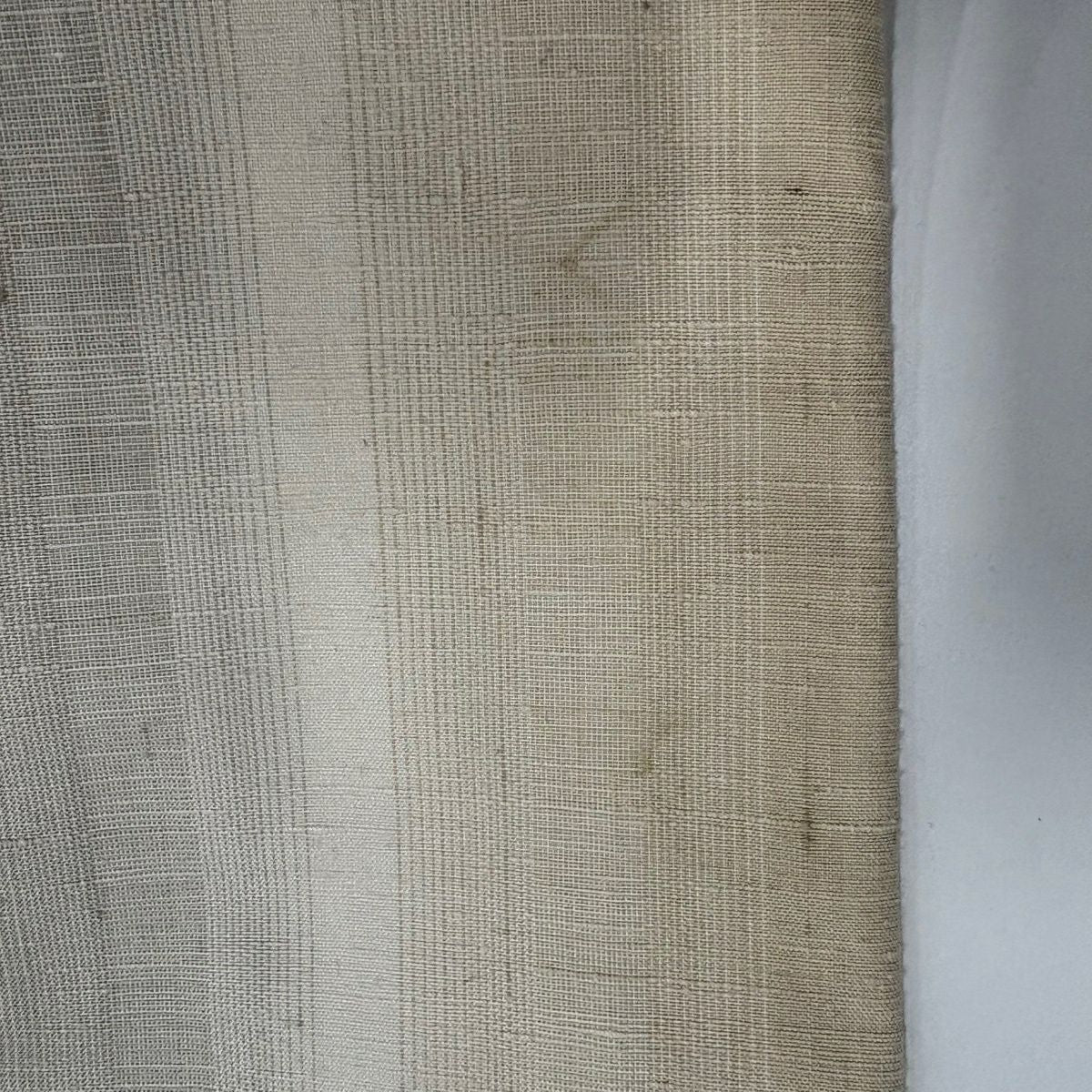 【美品】 紬織 身長150.5cm 袖長62.5cm S 雙層 縦ぼかし圖案 米色 純蠶絲 優品級
