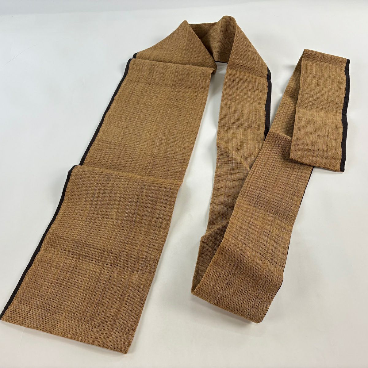 【美品】名古屋帶 逸品級 科布 夏帶 茶