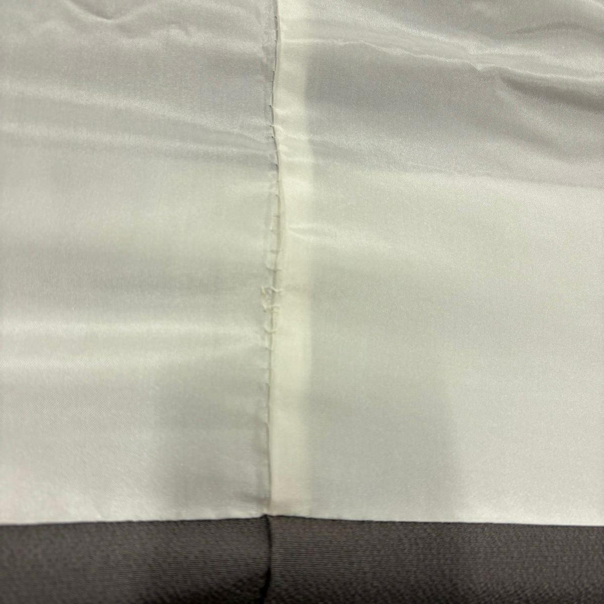 【美品】訪問服 身長158cm 袖長62.5cm S 雙層 辻花染 金銀彩 漸層 灰茶 純蠶絲 名品級