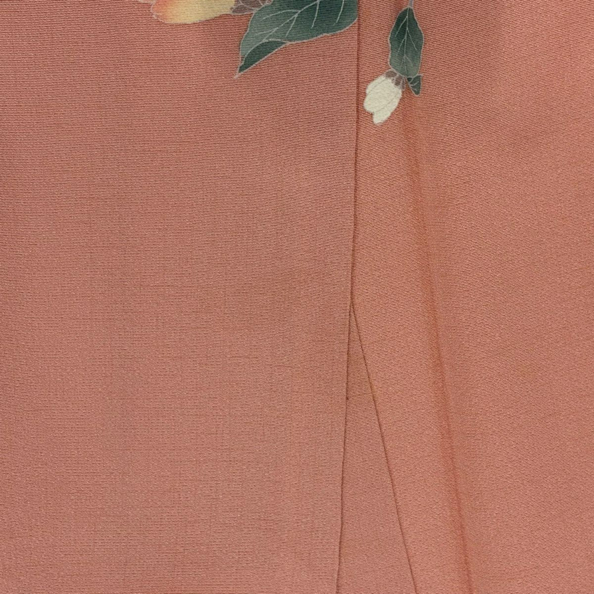 訪問服 身長159cm 袖長66cm M 雙層 落款有 枝花 染分 逐漸變色 粉紅 純蠶絲 優品級