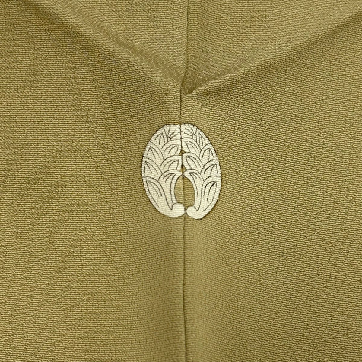 【美品】 留袖禮服禮服 身長156.5cm 袖長62.5cm S 雙層 風景 人物 金糸 淺茶 純蠶絲 秀品級 一つ紋