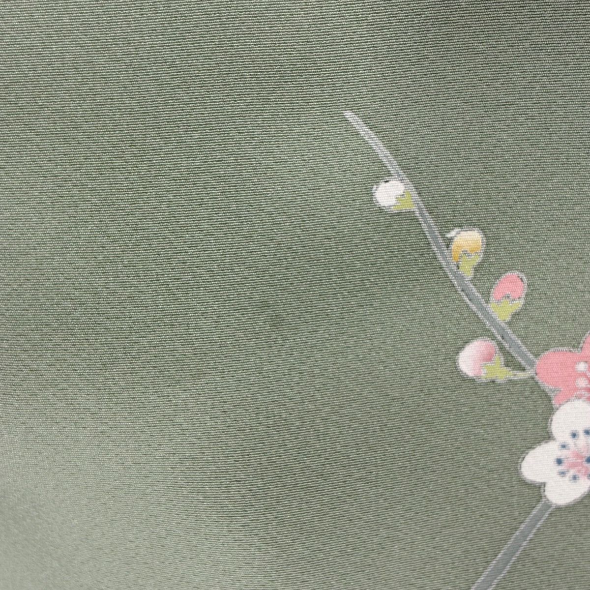 【美品】訪問服 身長157cm 袖長64cm M 雙層 落款あり 姫 道長取 金銀彩 漸層 灰綠 純蠶絲 名品級