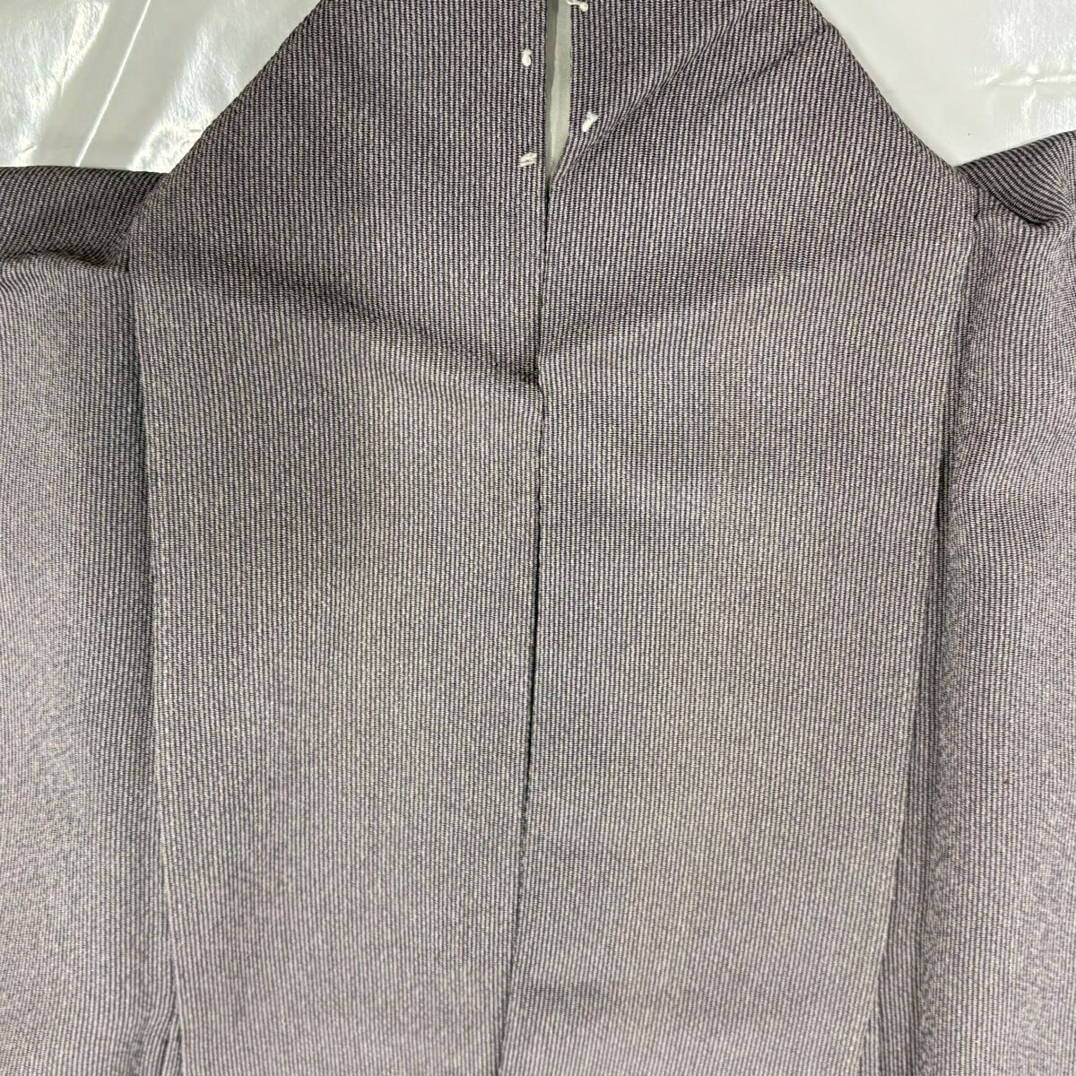 江戶小紋 身長157cm 袖長62cm S 雙層 萬筋 灰紫 純蠶絲 名品級 一個紋