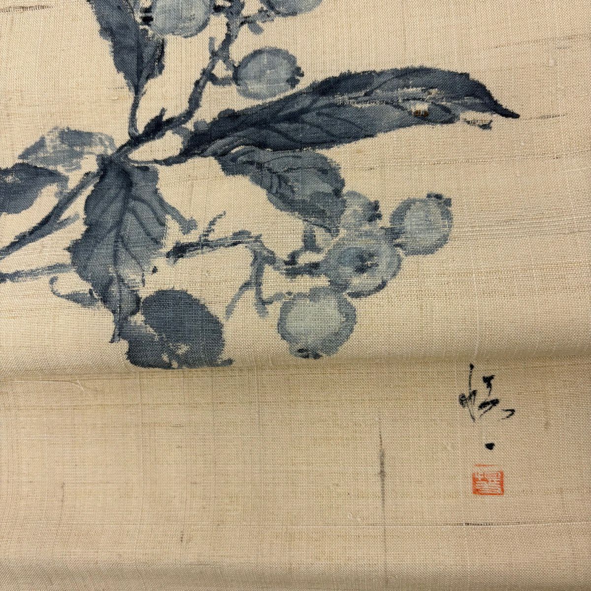 【美品】 小紋 身長165.5cm 袖長66cm M 雙層 名古屋帶套裝 幾何圖案 絞染 灰紫 純蠶絲 秀品級