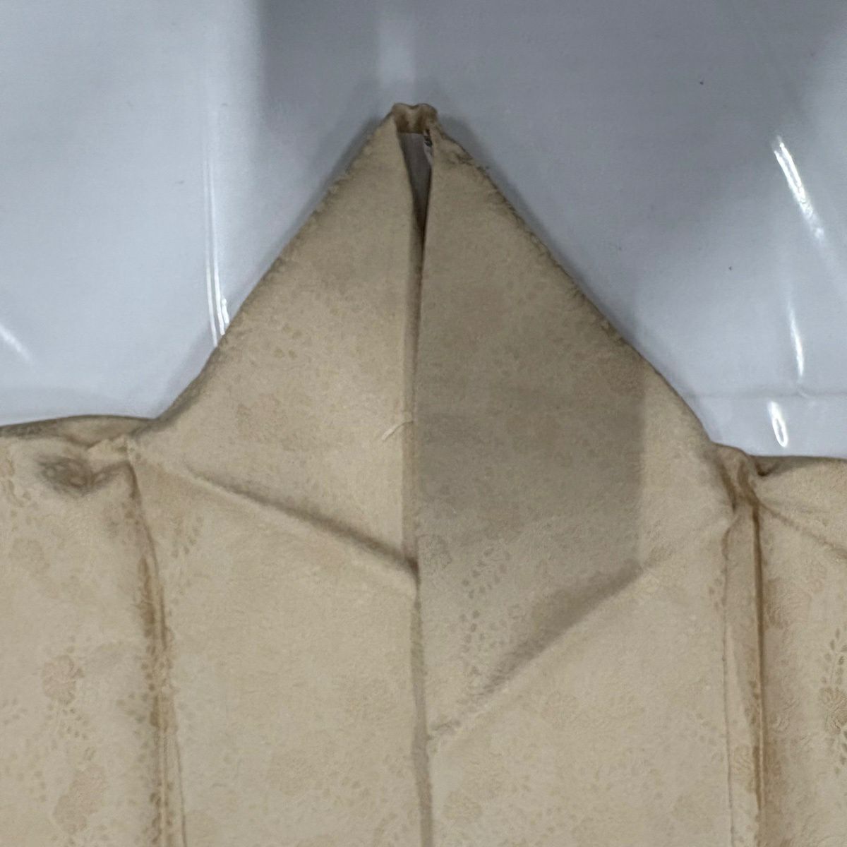 【美品】訪問服 身長158.5cm 袖長64.5cm M 雙層 落款あり 辻花染 金銀彩 米色 純蠶絲 名品級