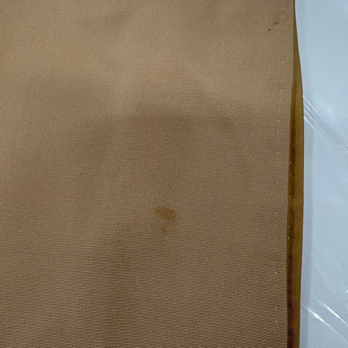 付下 身長167cm 袖長68cm L 雙層 葡萄丸紋 霞 刺繡 金金箔 淺茶 純蠶絲 優品級