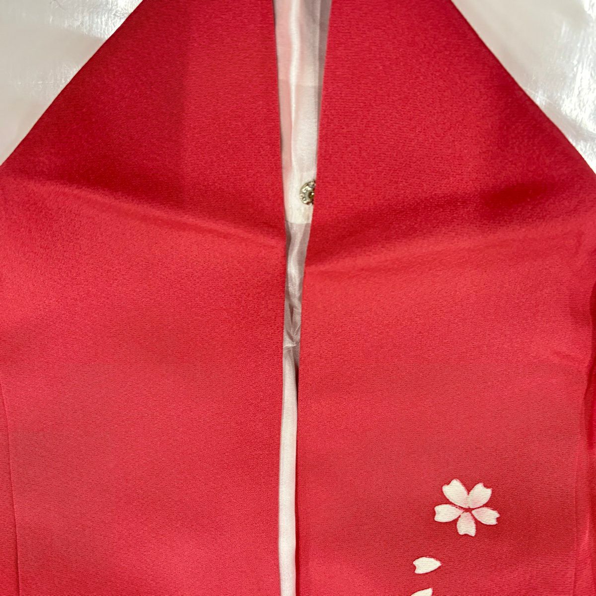【美品】振袖禮服 身長159cm 袖長66cm M 雙層 花車 寶盡くし 金絲 金銀彩 深粉 純蠶絲 秀品級