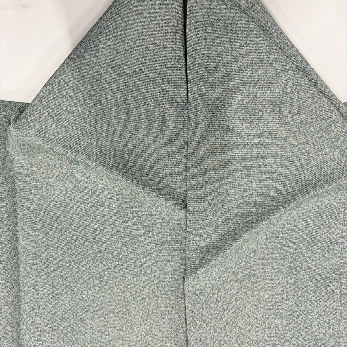 【美品】 付下 身長158cm 袖長66cm M 雙層 幾何學 漸層 灰綠 純蠶絲 優品級