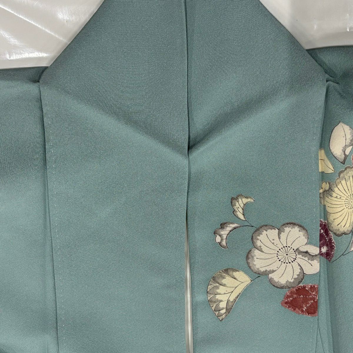 訪問服 身長153cm 袖長63cm S 雙層 辻花染圖案 霞 漸層 水藍色 純蠶絲 優品級