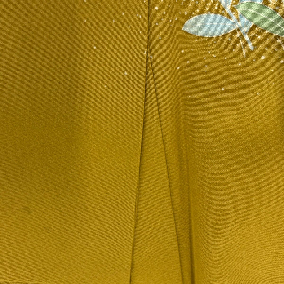 訪問服 身長162cm 袖長65.5cm M 雙層 鴛鴦 櫻花 山吹茶 純蠶絲 秀品級