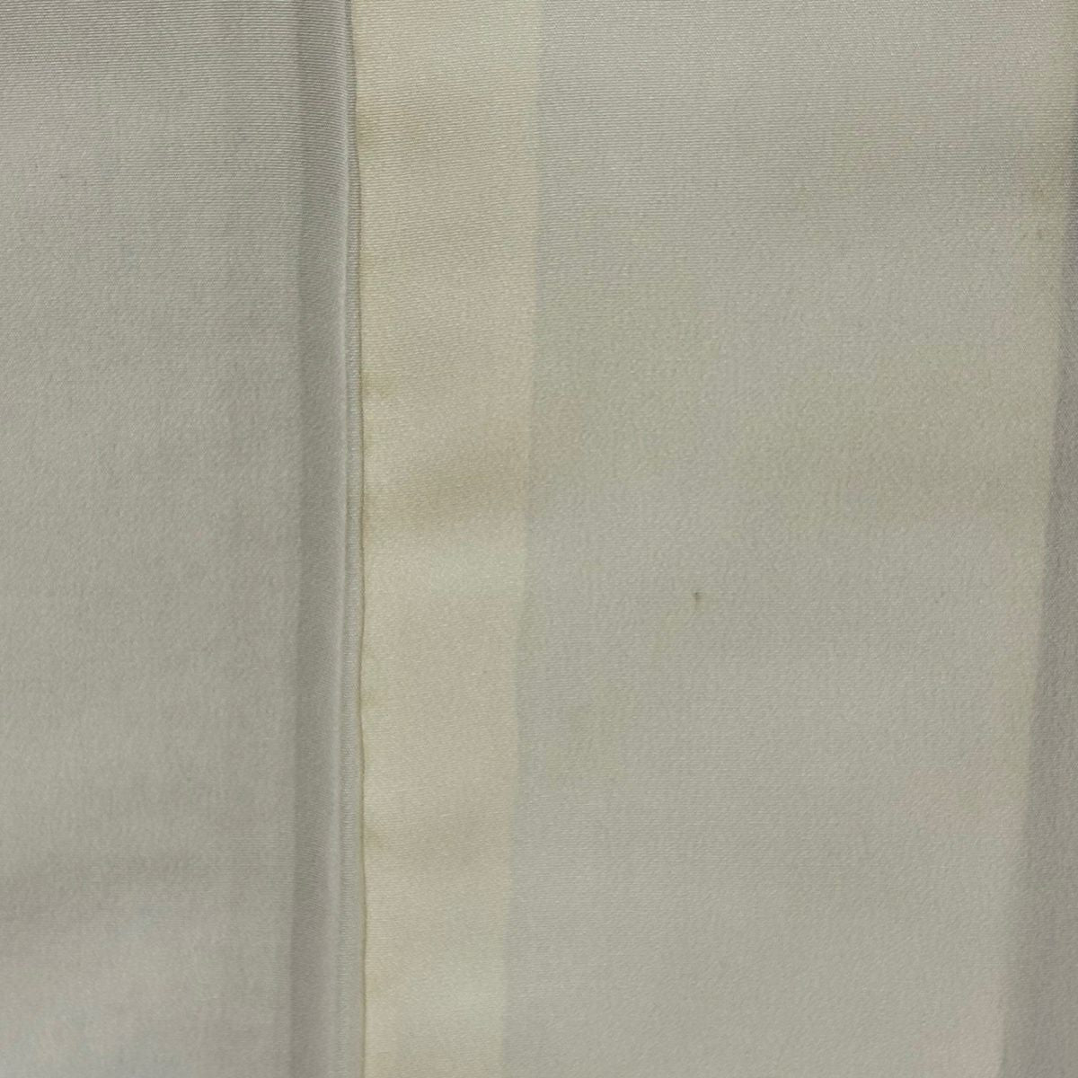 【美品】 小紋 身長153.5cm 袖長64cm M 雙層 草花紋紋 鳥 絞織 薄茶 純蠶絲 優品級