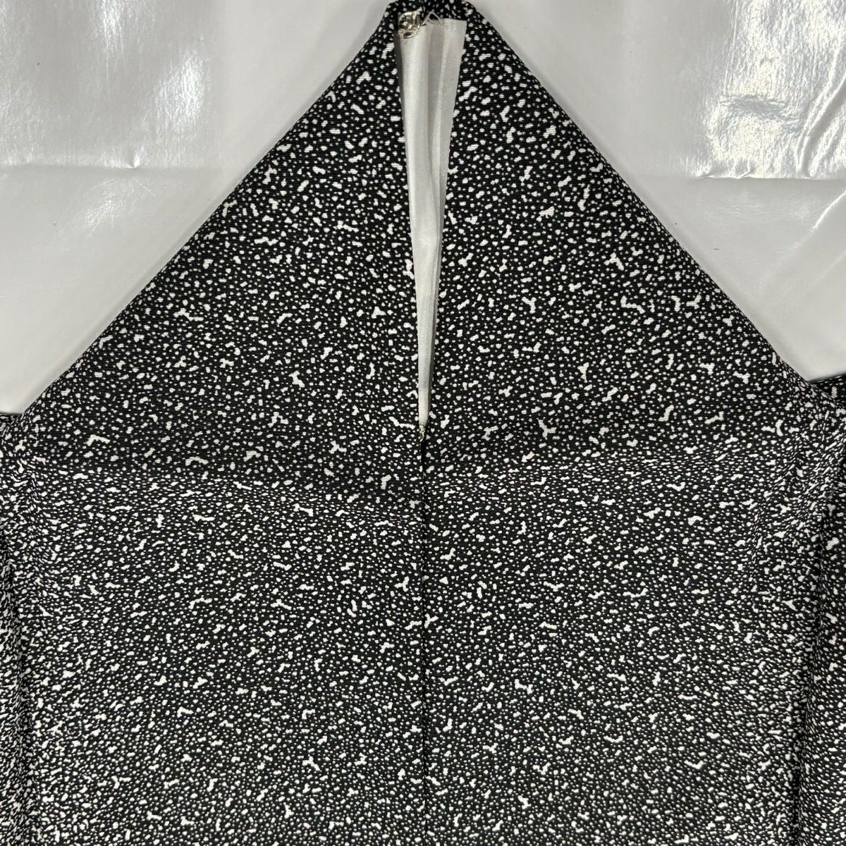 【美品】 小紋 身長163cm 袖長65.5cm M 雙層 幾何學圖案 漸層 黑灰 純蠶絲 優品級