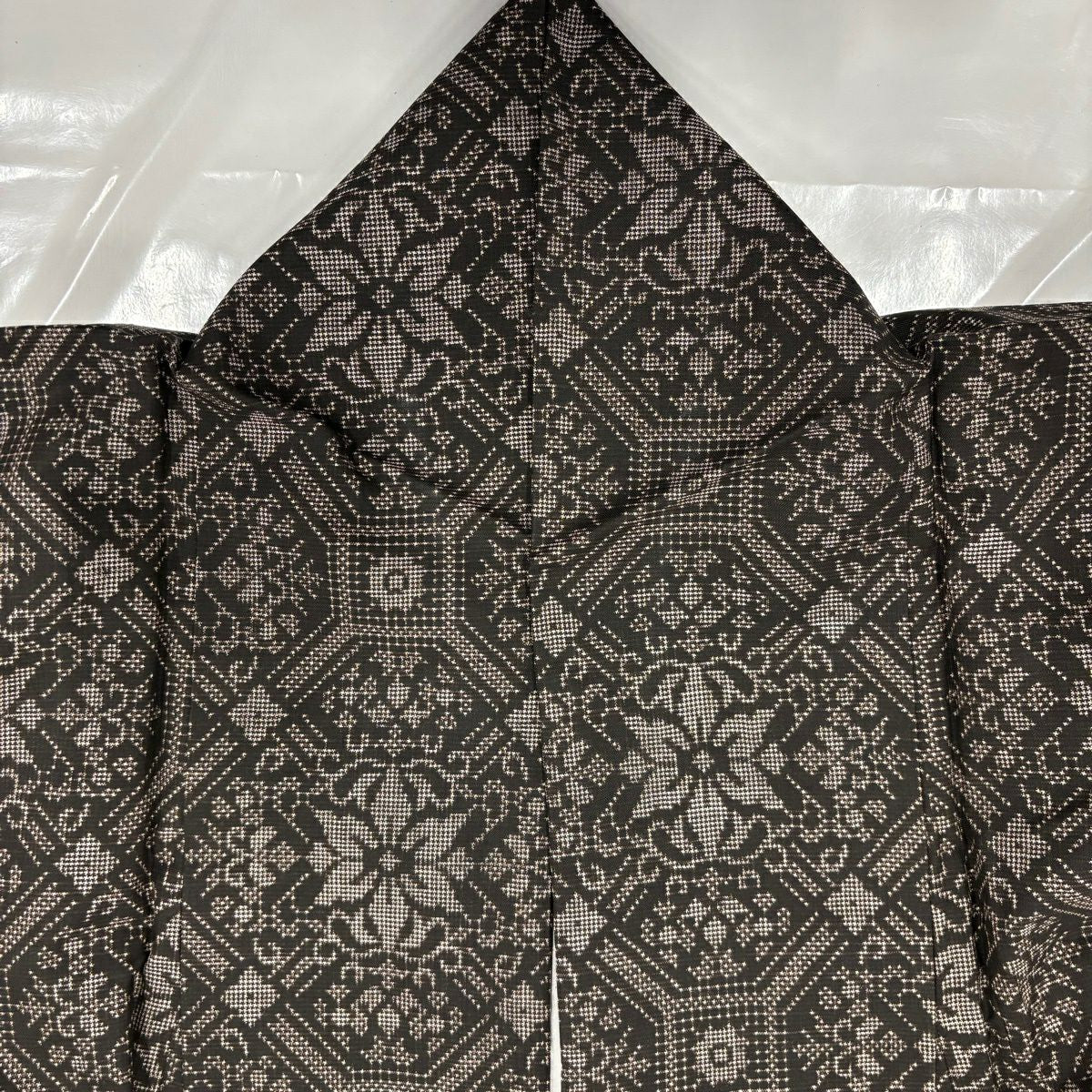 【美品】 紬織織 身長159cm 袖長62.5cm S 雙層 蜀江文 華紋 焦茶 純蠶絲 秀品級